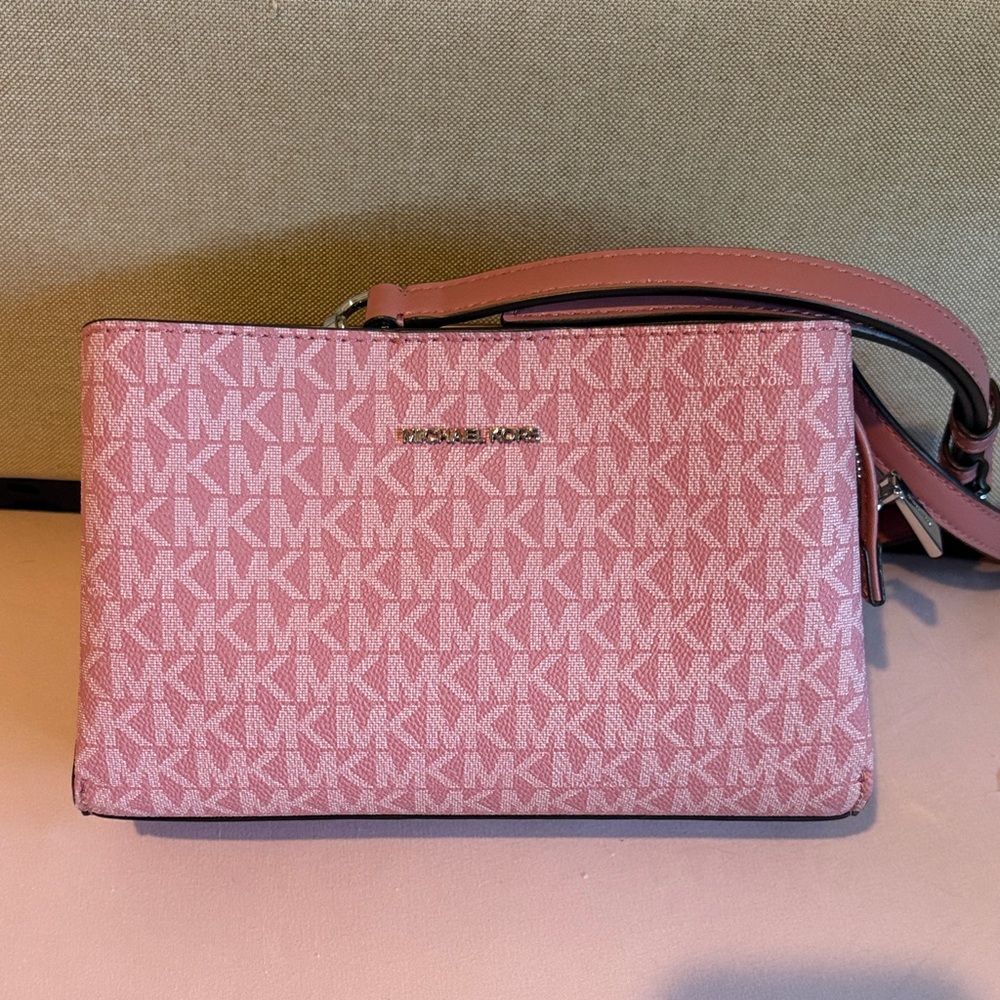 Michael Kors Pink MK Signature Crossbody